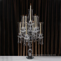 3 Arms Crystal Candle Holder Glass Candlestick for Home Party Decoration